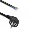 Qoltec Kabel zasilający | wtyczka kątowa SCHUKO CEE 7/7 (E/F) | miedź Cu| odizolowany lutowany | 3x1.0mm2 | 1.8m